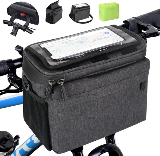 Geïsoleerde Lunchbox Stuurtas Voor Fiets - Cameratas Handtas Telefoontas Met Touchscreen Professionele Fietsaccessoires Stuurtas Fiets