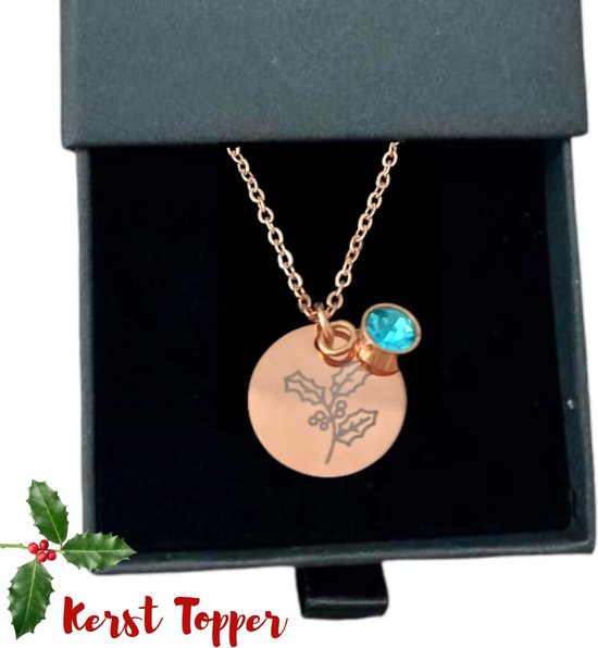 Rosey’s® - Geboortesteenketting december - Geboortesteenketting - Rose gold - Geboortesteen december - Birth stone - Sint cadeau vrouw - Babyshower - Kraamcadeau - Geboortesteen - Moederdag - kerstcadeau vrouw - Geboortesteen ketting December