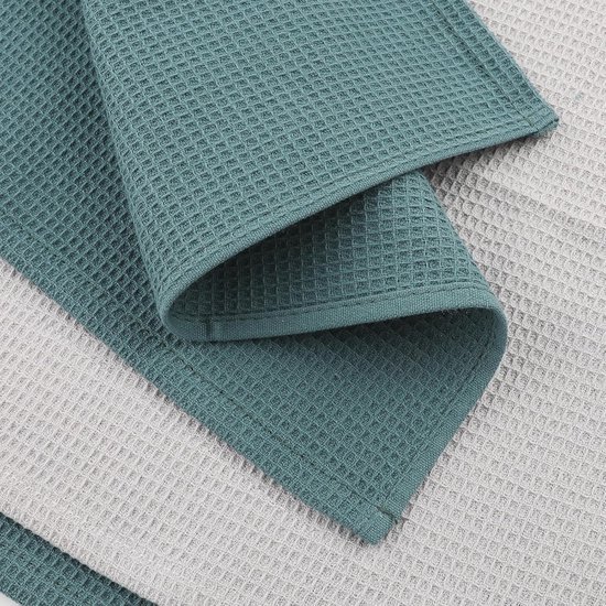 Absorberende Keukenhanddoeken 100% Katoen - Set van 6 - 35 x 35 cm - Donkergroen - Duurzaam en Machinewasbaar van Absorber — afbeelding 3