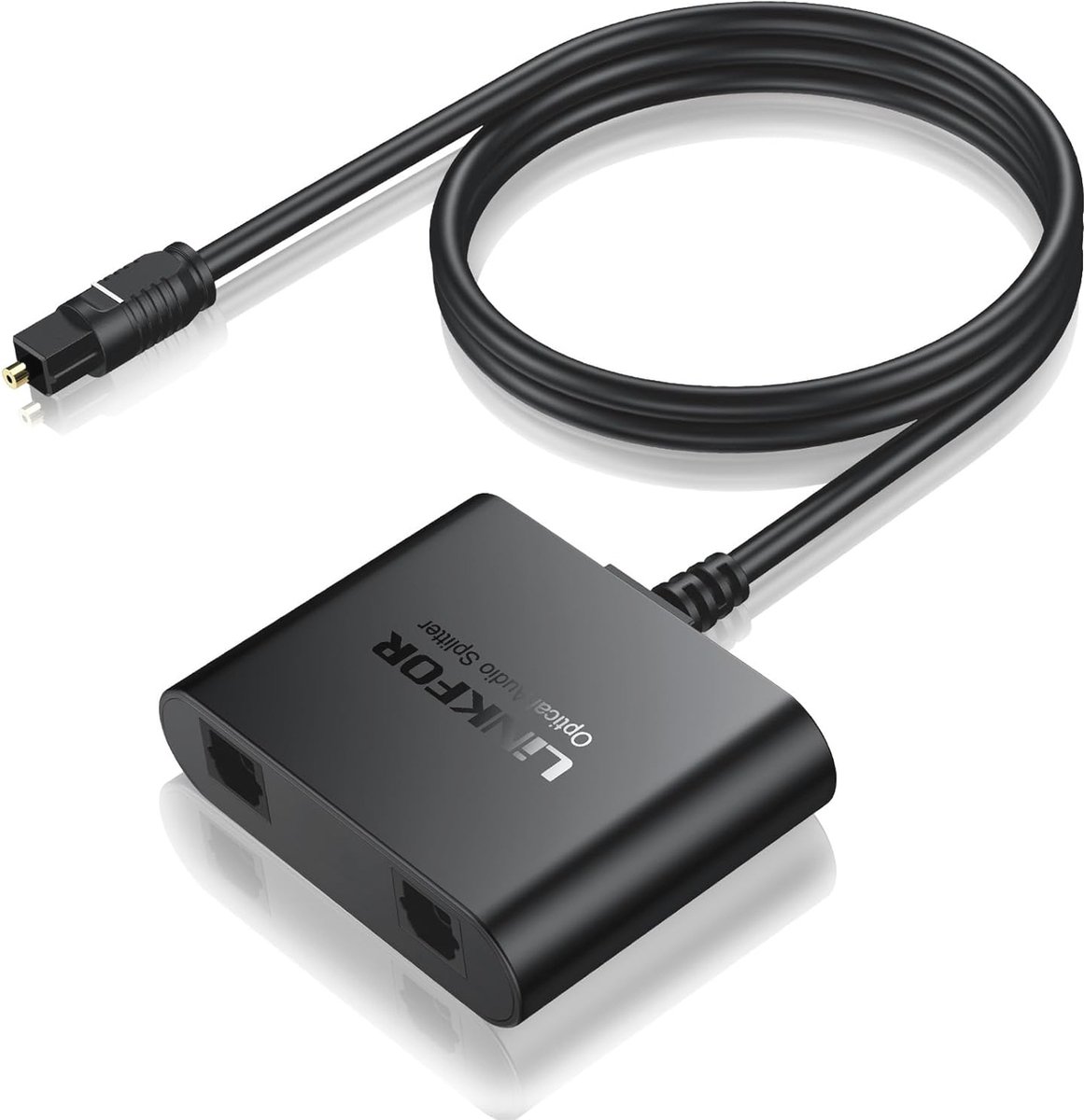 Goedkoopste Optische Audio Splitter 1x2 TosLink met 3,3 voet Glasvezel Kabel - Voor Digitale Geluidsversterkers