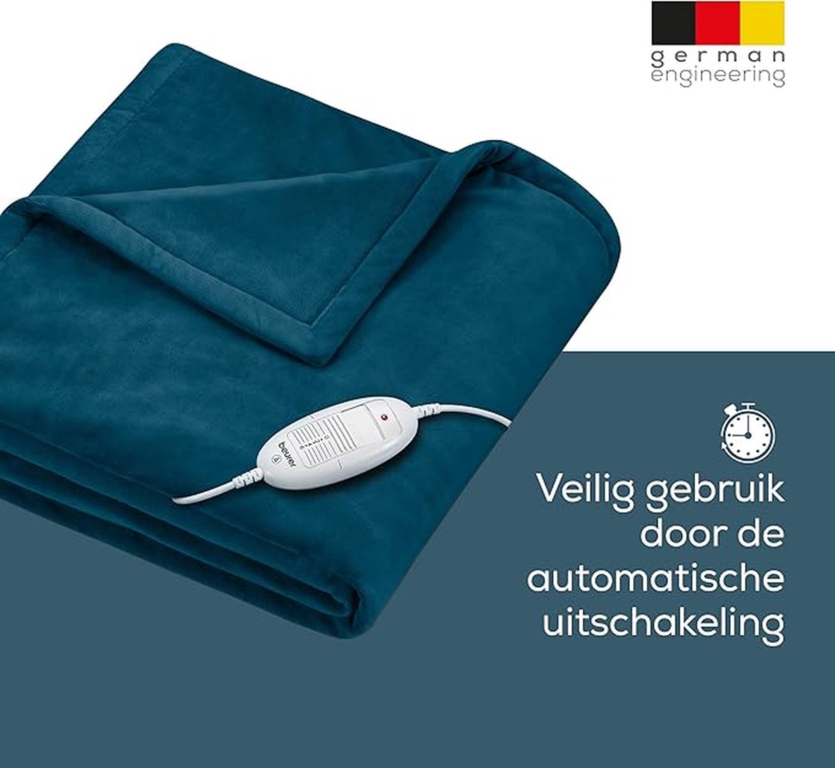 Thuys Warmtedeken – Verwarmde Deken – Elektrisch – Electric Blanket – Heating – Voor op de Bank – Stoel – 6 Temperaturen – Bovendeken – Ocean — cadeau in Wonen & Interieur - foto 4
