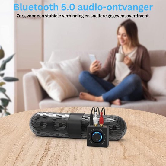 Dailysupplies Bluetooth Transmitter - Bluetooth Receiver - Adapter - Zwart van DailySupplies® — afbeelding 2