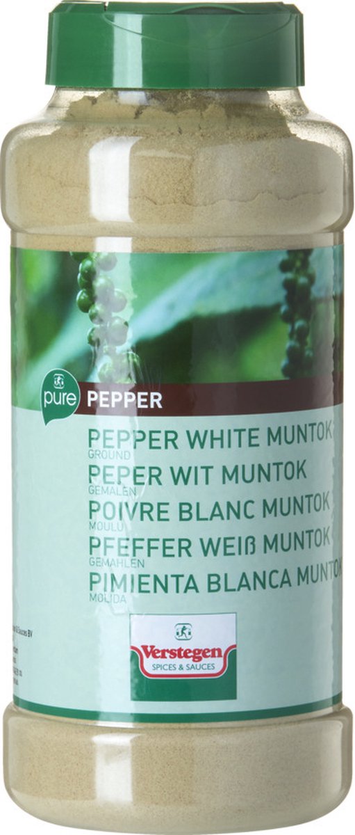 Goedkoopste Verstegen Witte peper gemalen, bus 500 gr