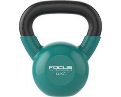 Focus Fitness - Kettlebell - Vinyl - 14 kg - Groen