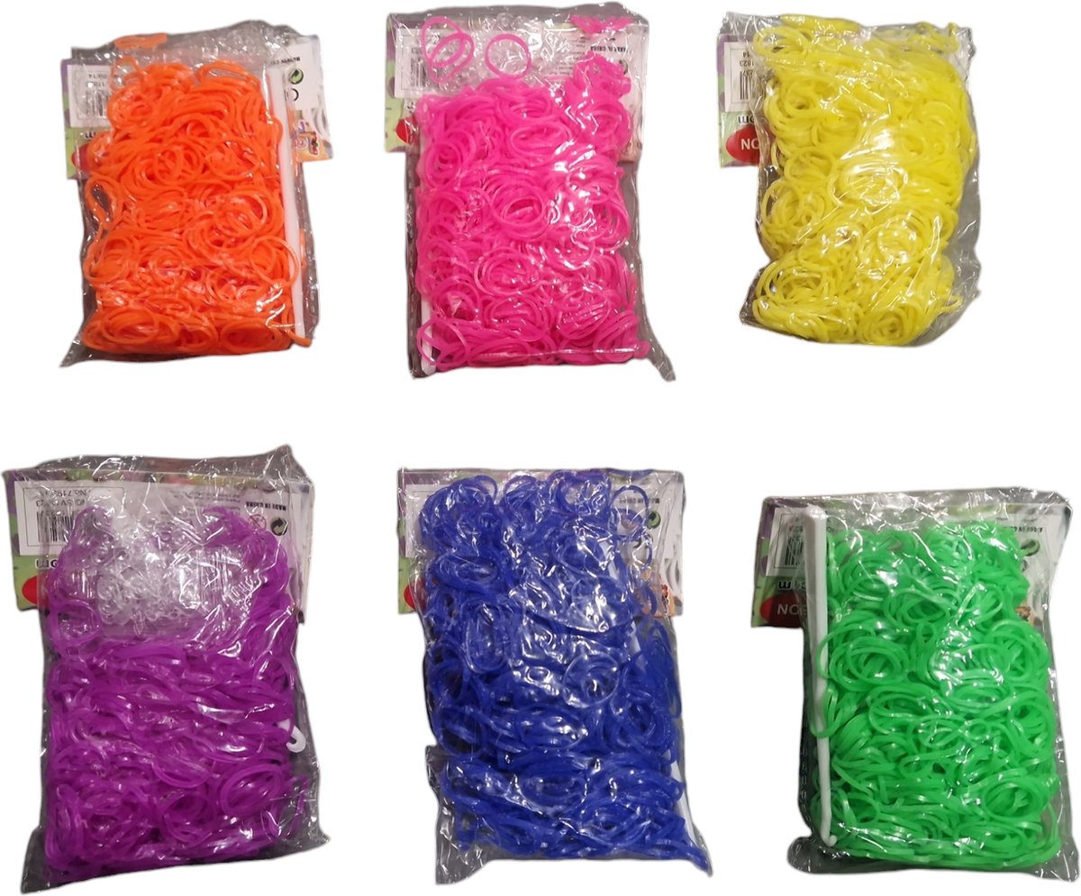 Kit de bandes en caoutchouc de métier à tisser coloré, comprenant environ 600 bandes en