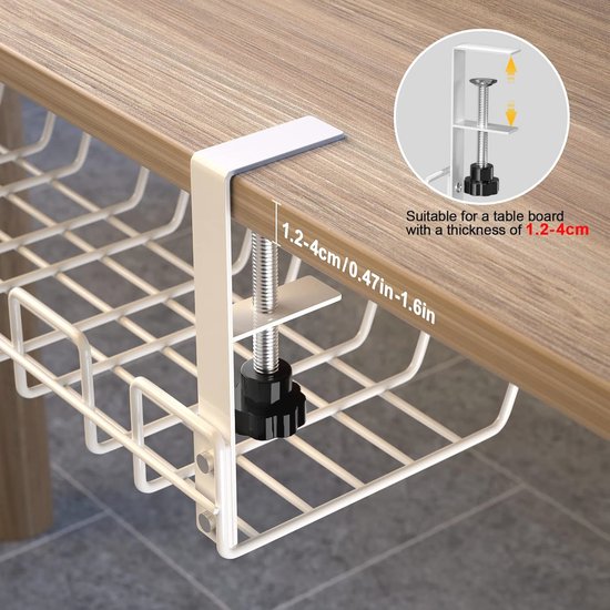 Kabelhouder Onder Het Bureau Metaal Zwart - Kabel Organiser - Clip - Kabelclip