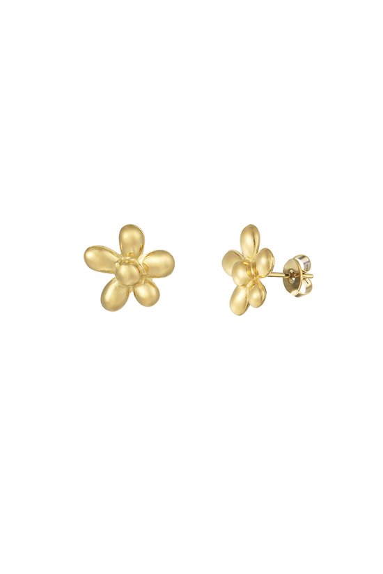 Boucles d'oreilles mignonnes fleur de marguerite - or