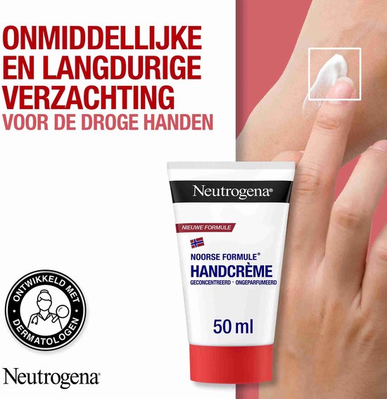 Neutrogena handcrème ongeparfumeerd - Noorse formule - voedende en beschermende handcrèms - handcrème droge en beschadigde handen - 2 x 50 ml