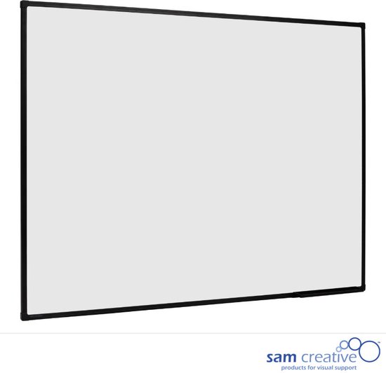 Whiteboard Basic Series 30x45 cm zwart frame | Magnetisch whiteboard | Whiteboard met zwart profiel | Whiteboard zwarte rand | sam creative whiteboard