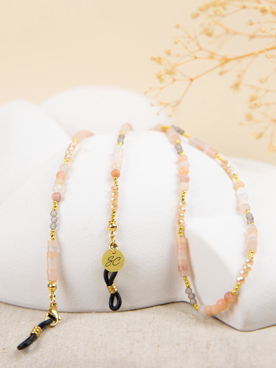 Brillenkoord Kraaltjes – Sol Beige Brilkoord – Luxe Brillenketting | Sunny Cords