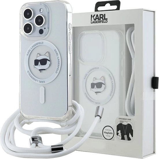 Karl - Lagerfeld - Coque IML Choupette Head&Cord MagSafe pour iPhone - 15 - Pro - Max - transparente