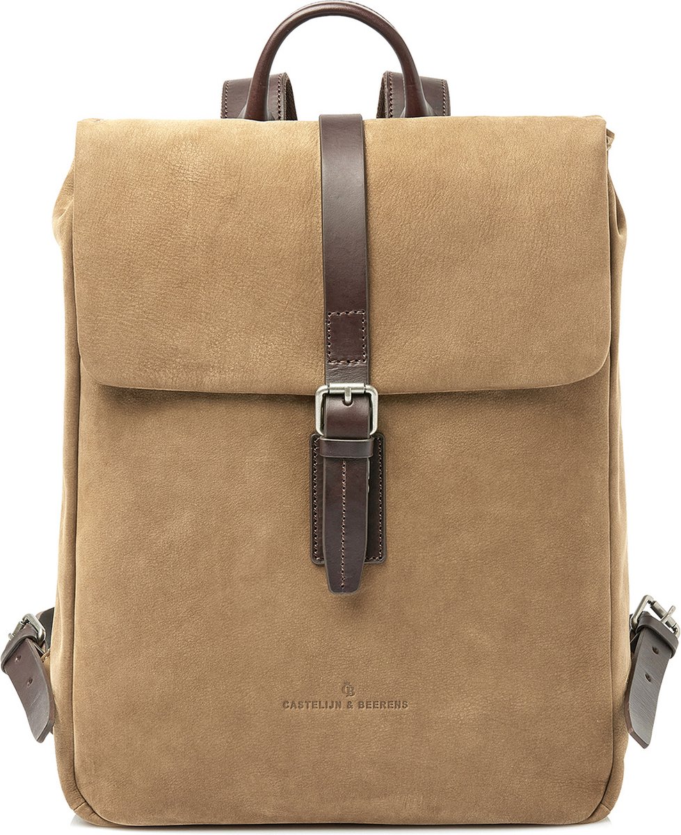 Castelijn & Beerens - Veneto Nubuck Rugzak 15.6 RFID | taupe -