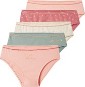 Vertbaudet Lot de 5 culottes fantaisie fille en maille côtelée