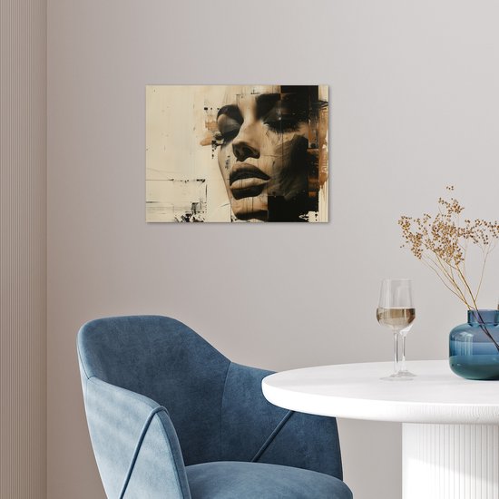 Affiche 40x30 cm - Femme - Visage - Abstrait - Art - Posters - Décoration chambre - Décoration murale salon - Décoration murale chambre