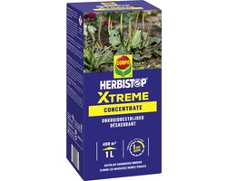 Herbistop Xtreme - krachtige totale onkruidbestrijder - concentraat - resultaat binnen 1 uur - verpakking 1L (400 m²)