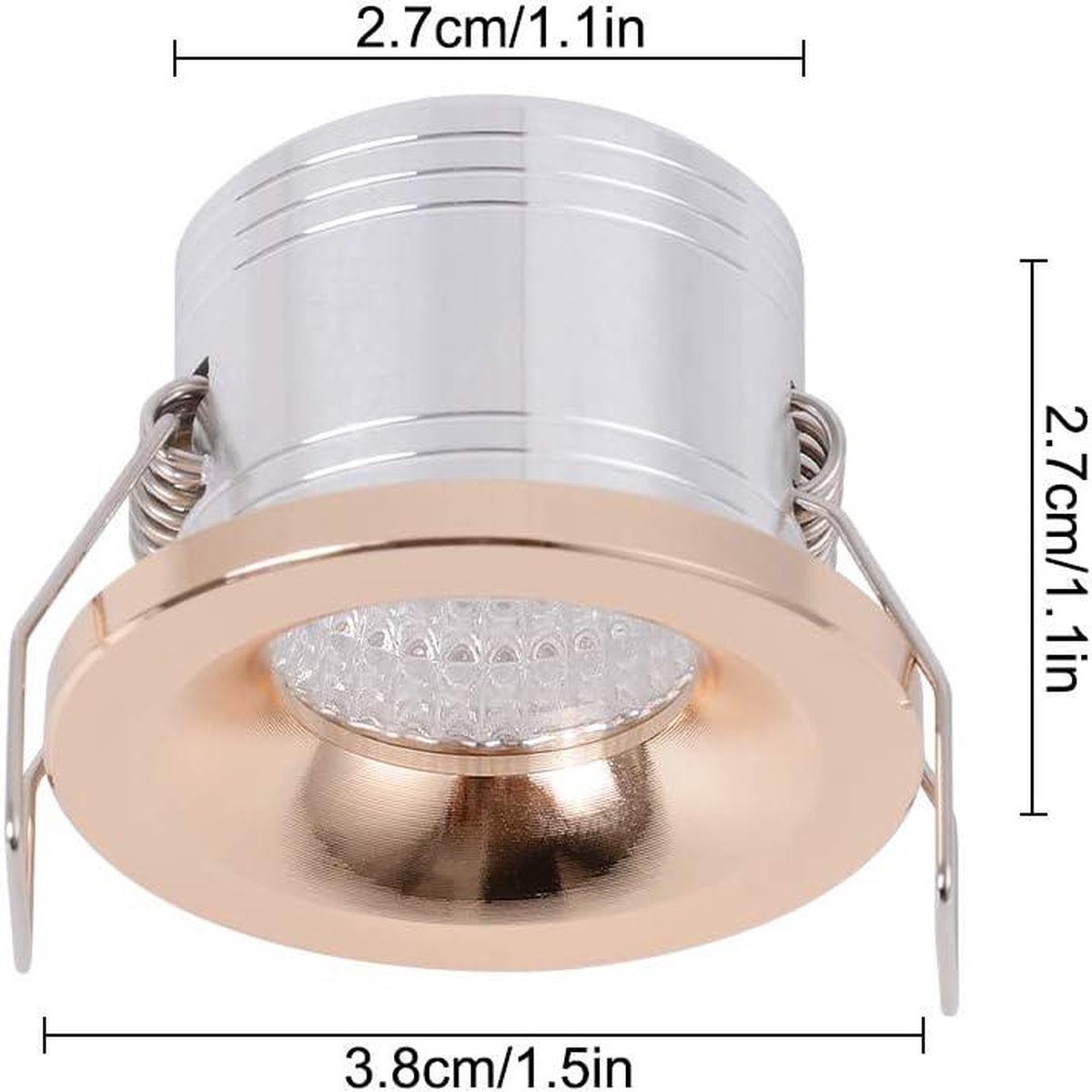 4x Cadiz - Mini 12V LED inbouwspot wit met trafo - 3 Watt - Niet