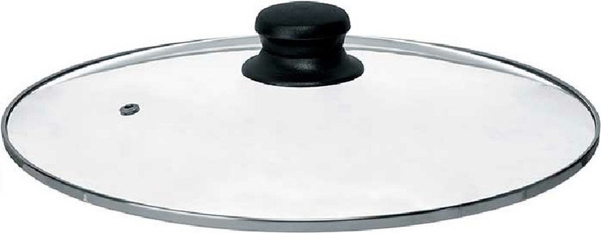 Universele pannendeksel voor pannen van D30cm - glas - stoomgaatje - D30 x H6 cm
