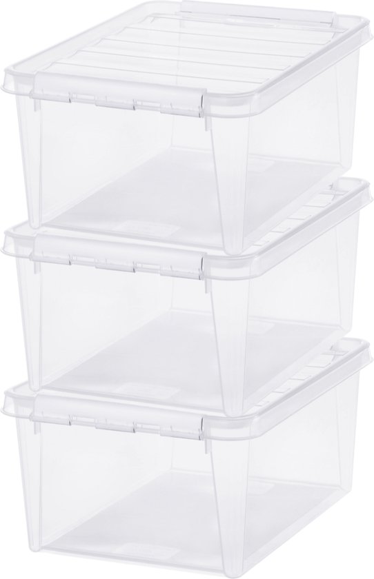 Really Useful Box Opbergdoos 35 liter, transparant, pak van 3 dozen