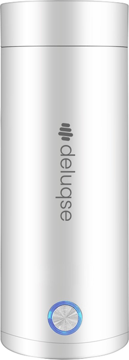 Deluqse Draagbare Reis Waterkoker 400ml Mini Waterkoker Smart Thermosbeker Instant Waterkoker Kleine Waterkoker voor Camping & Onderweg Wit