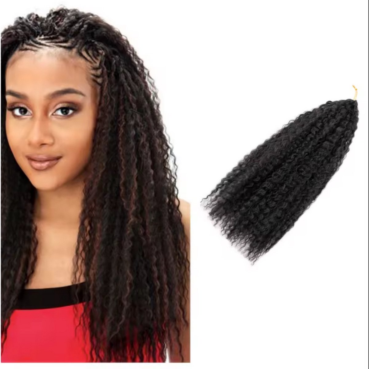 Haaraccessoires Crochet, 1B, 24 inch/60cm lang