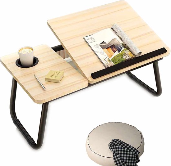 Foto: Meedeer laptoptafel hout 55 32 25cm 5 verstelstanden bedtafels banktafel laptoptafel verstelbaar laptoptafeltjelaptopstandaard ontbijttafel ontbijt op bed