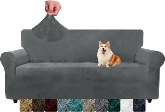 Zachte chenille-bankhoezen wasbaar - nieuwe bankkussenhoezen, antislip bankhoes 1-/2- of 3-zitsbankhoezen voor sectionele bank, bankhoezen, L-vormige meubelbeschermer (Beige Wit, 70 x 180 cm