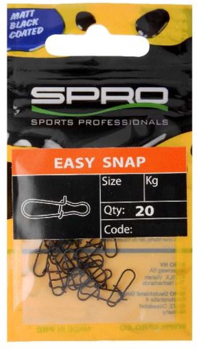 Spro Matt Black Easy Snap - 23 mm - maat 4 van Spro — afbeelding 5