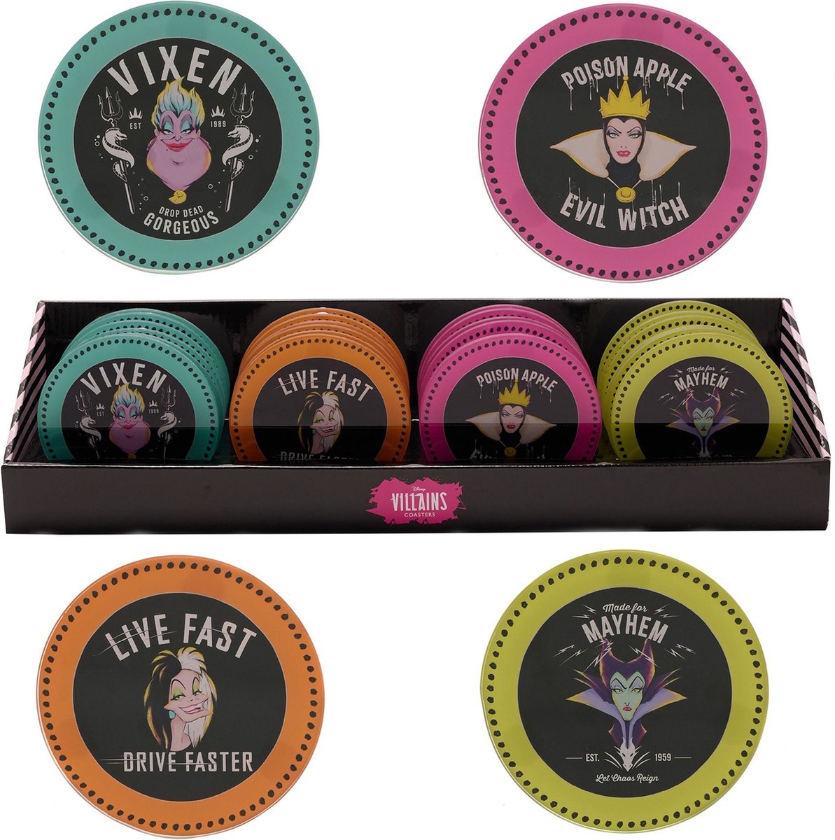 Disney Villains Onderzetters Set van 4
