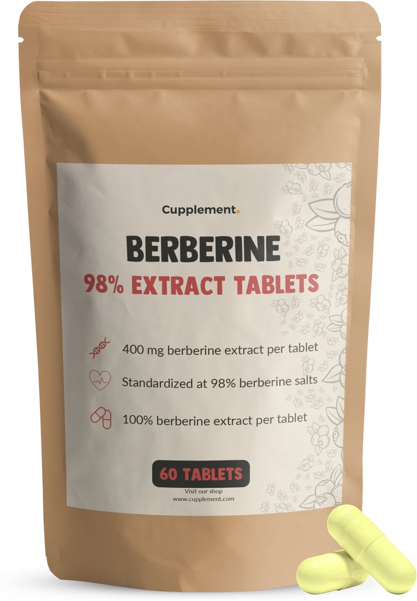 Goedkoopste Cupplement Berberine 98 Extract 400MG 60 Vegan Capsules – HCL Berberin – Glucose, Cholesterol, Weerstand & Spijsvertering – Zonder Toevoegingen – Laboratoriumgetest – Past Door Brievenbus – Geen 1000MG, 1500MG, Bio, Thee of Poeder – Superfoo
