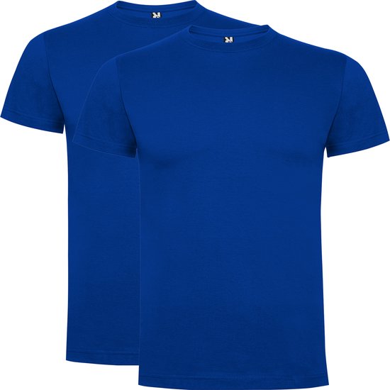 Kobalt Blauw 2 pack Premium t-shirts Roly Dogo maat L