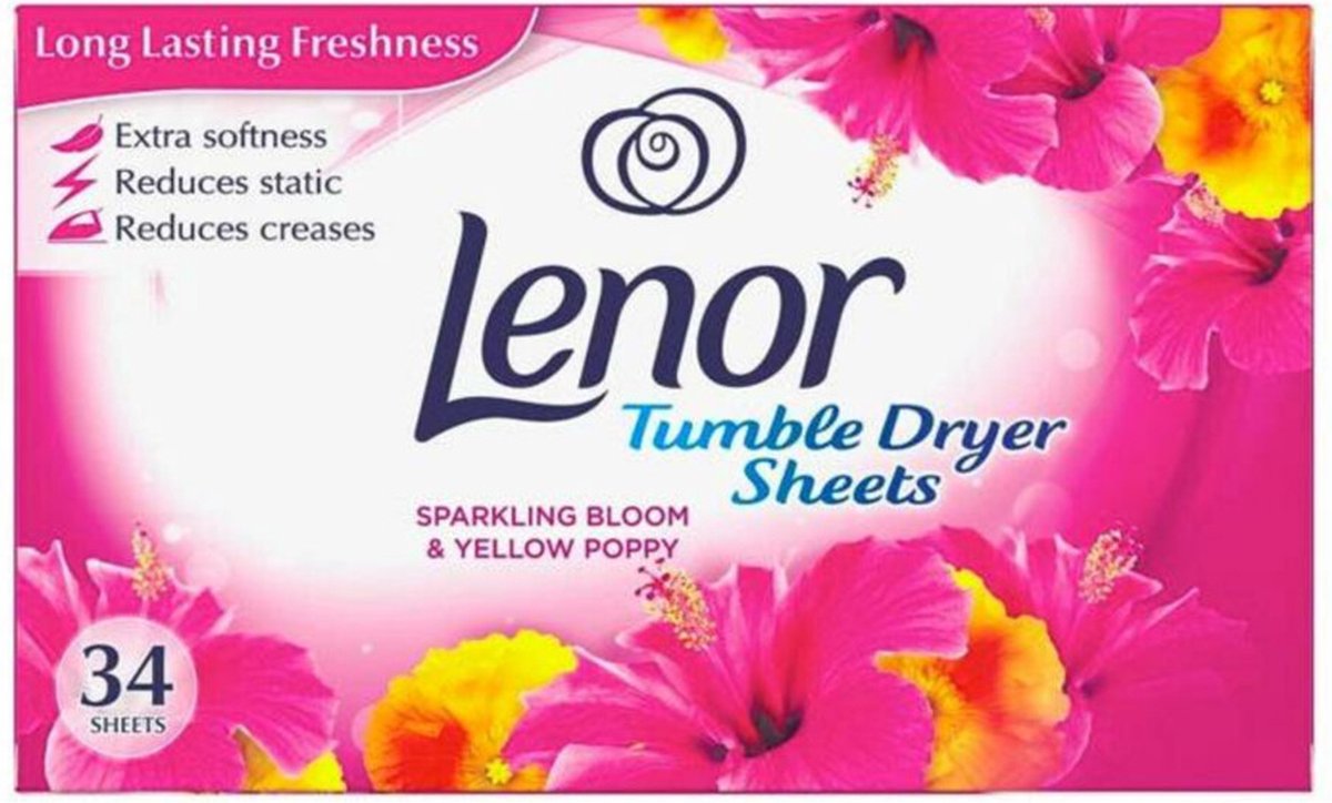 Goedkoopste Lenor Droogtrommeldoekjes Pink Blossom 34 Sheets