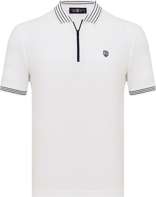 Jimmy Sanders Polo Shirt - 100% Katoen Heren Wit - M