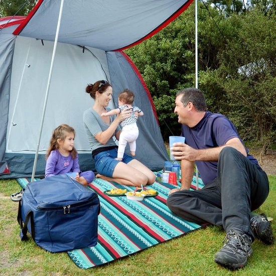 Clevich Picknickdeken, waterdicht, 200 x 300 cm, fleece, campingdeken met geïsoleerde onderkant, outdoor deken, XXL met draaggreep, voor picknick, wandelen, BBQ, reizen, groen