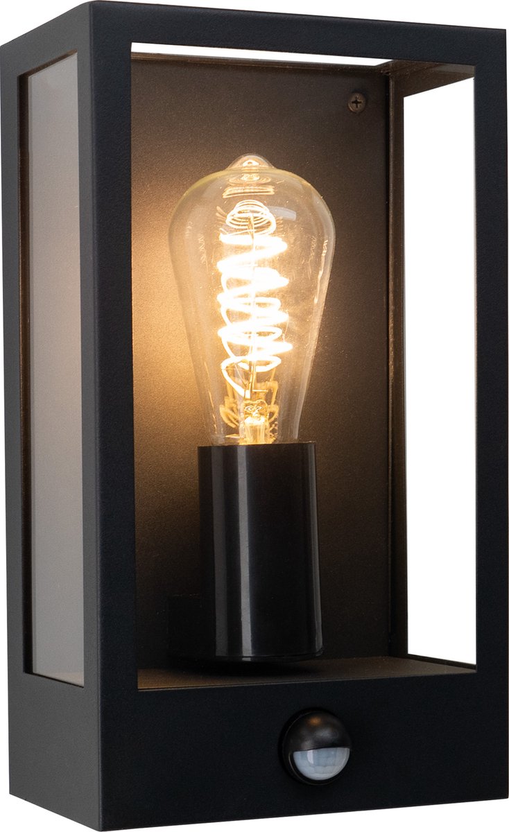 Bol.com EGLO Alamonte Wandlamp Buiten - E27 - 29,5 cm - Zwart - Sensor - IP44 aanbieding