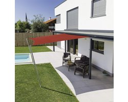 Grondanker bevestiging zonnezeilmast Premium bodemplaat paaldrager vorstbestendig mouwlengte 90 cm 10707