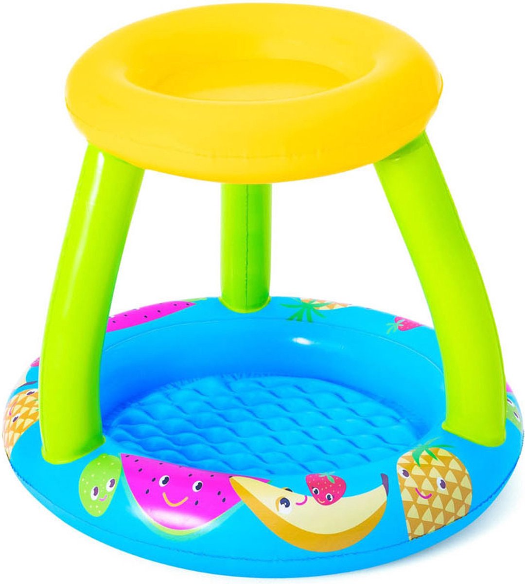 Peuterzwembad - opblaasbaar - 2+ - fruitthema - met schaduwdakje - 91x91cm - PVC - 26l — afbeelding 6