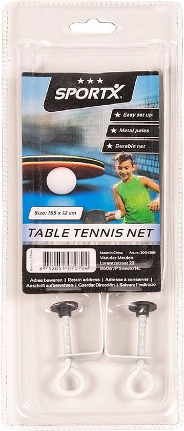 Foto: Sportx tafeltennisnet 155x12 cm