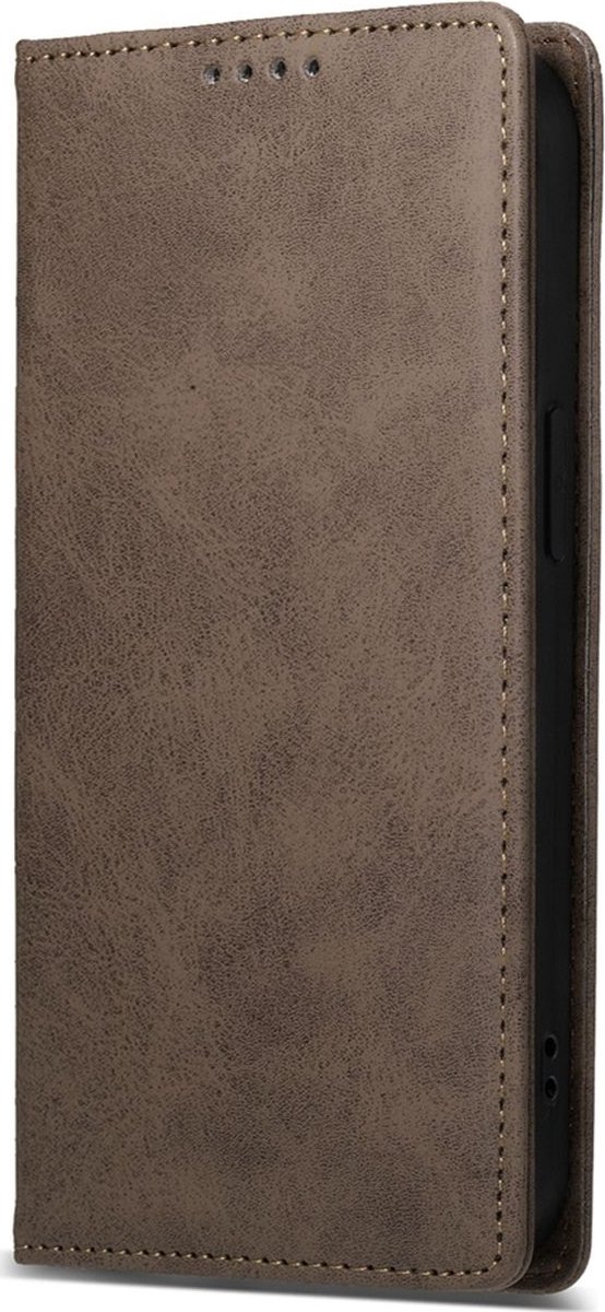 Mobigear Telefoonhoesje geschikt voor Apple iPhone 16 Pro Max Hoesje | Mobigear Wallet Bookcase Portemonnee | Pasjeshouder voor 1 Pasje | Telefoonhoesje voor Pinpas / OV Kaart / Rijbewijs - Bruin