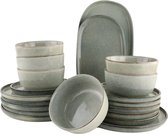 Bol.com OTIX Serviesset - Bordenset - 6 Persoons - 20-delig - Serveerschaal - Ontbijtborden - Dinerborden - Soepkommen - BEECH aanbieding