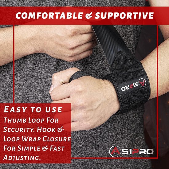 Sangles de poignet rembourrées de 5 mm pour le fitness - 60 cm - Entraînement musculaire pour femmes et hommes