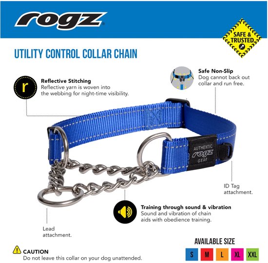 Rogz For Dogs Fanbelt Choker Noir 20 mmx34-56 cm
