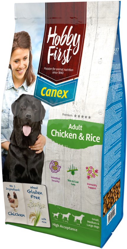 Hobbyfirst canex adult chicken & rice - 3 KG
