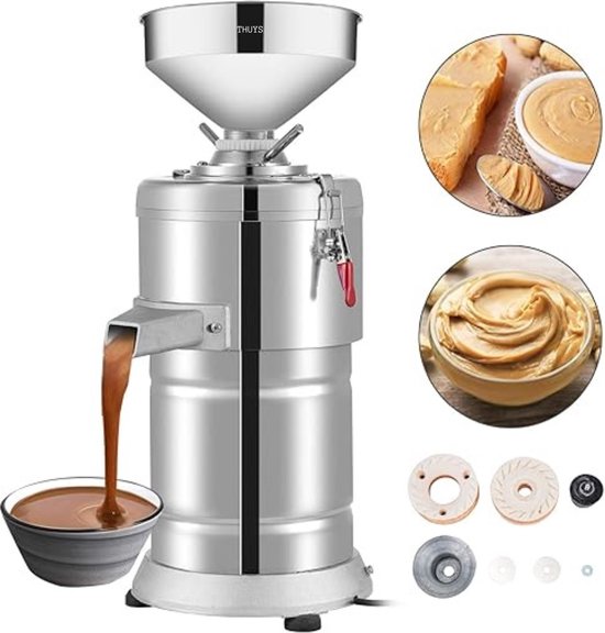 Foto: Luxe pindakaas machine notenmers pindakaasmaker notenpasta 15kg u met snelsluiting compact design 1100w