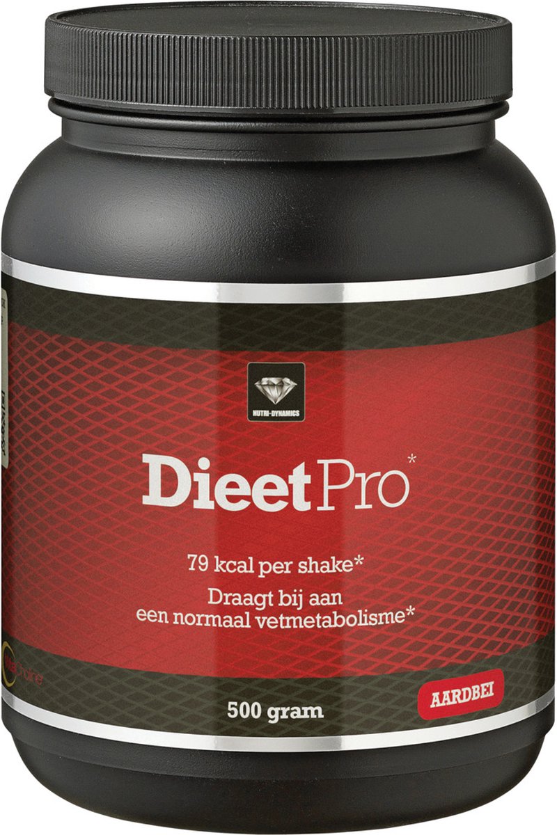 Goedkoopste Nutri Dynamics - Dieet Pro - Aardbei - 500 g - Eiwitshake