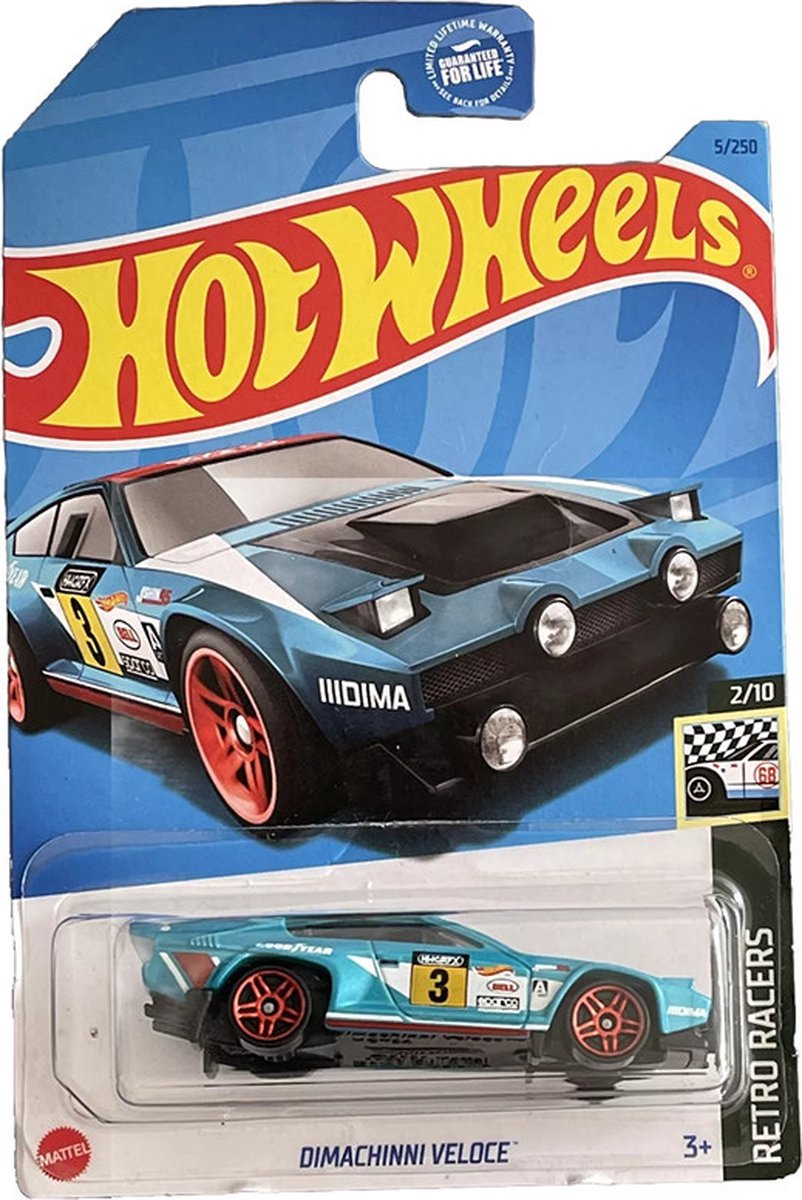 Hot Wheels DIMACHINNI VELOCE 3 TURQUOISE 5 250 (1:64) HW RETRO RACERS 2 10