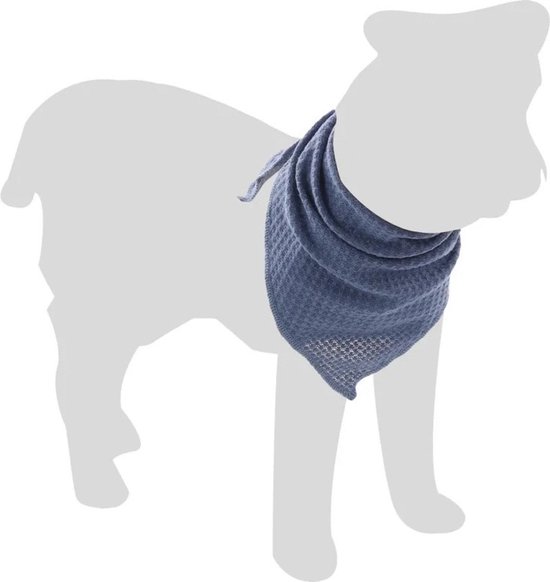 Flamingo - Hondenkleding Bandana - Blauw - 80 x 37 cm