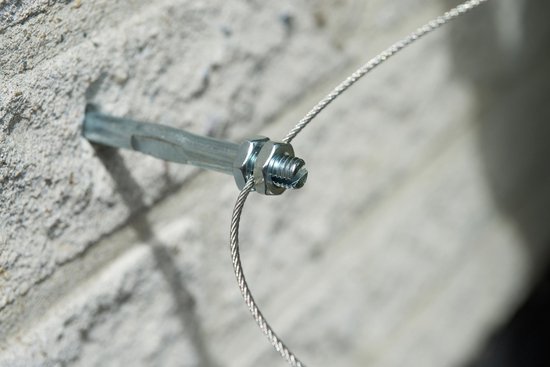 Nature - Spandraadsysteem voor klimplanten - 10m - verzinkte kabel - spandraad