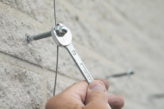 Nature - Spandraadsysteem voor klimplanten - 10m - verzinkte kabel - spandraad