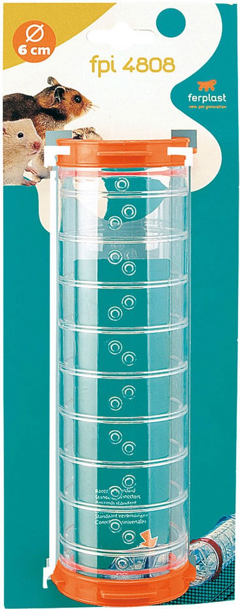 FERPLAST Tunnel 8 / Tunnelbuis - FPI 4808 - Kunststof - Oranje - Diameter: 6 cm - Lengte: 21 cm