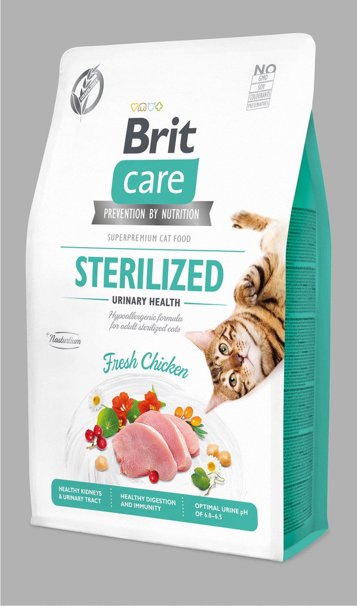 Brit Care Sterilized Urinary Health Kip - Kattenvoer - 2 kg